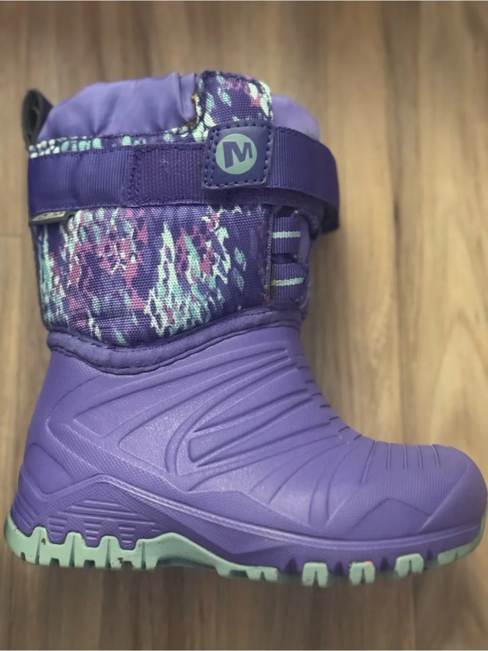 Merrell Kids Purple & Teal Patterned Winter Boots